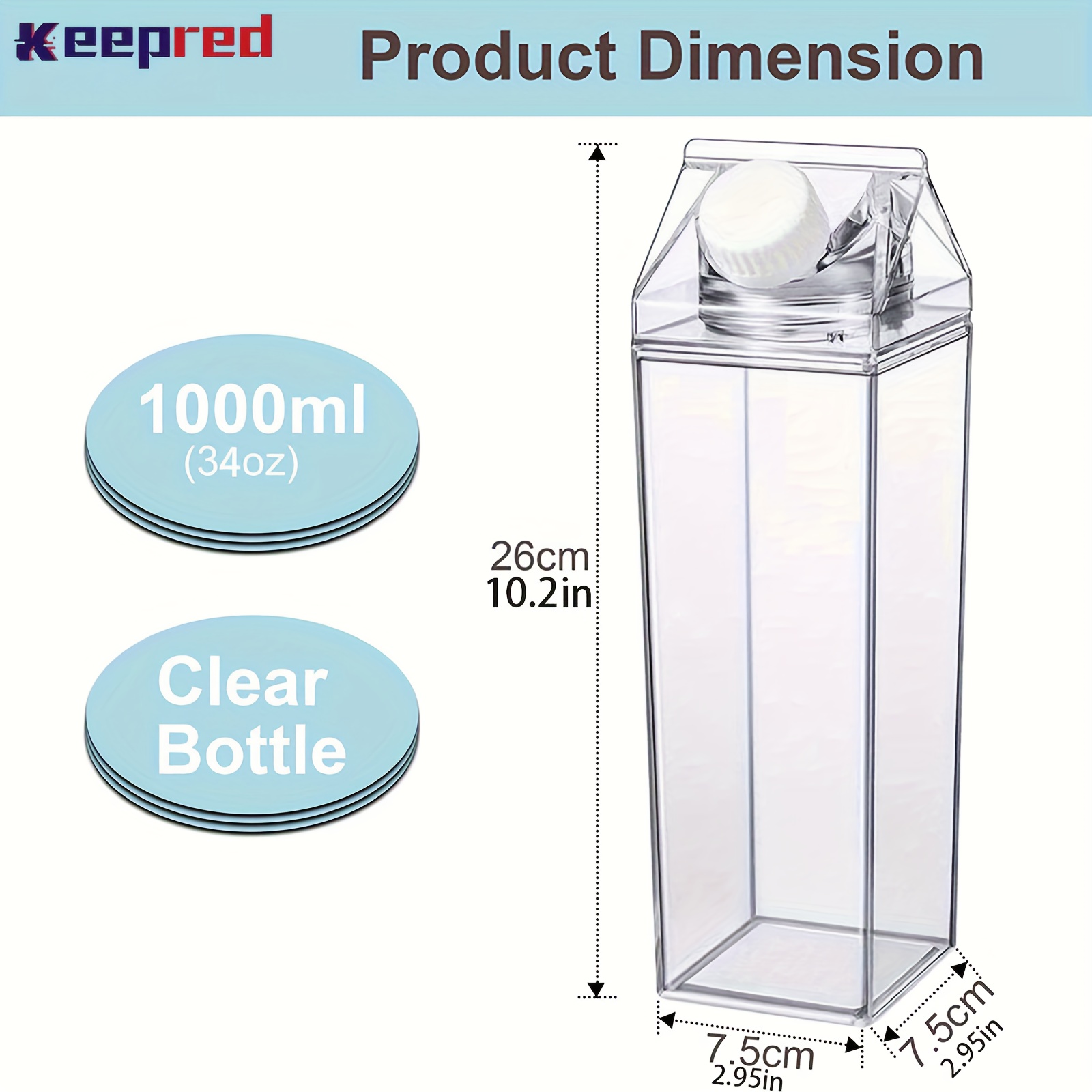 Keepred Gradient Water Bottle Portable Leakproof Bottle - Temu