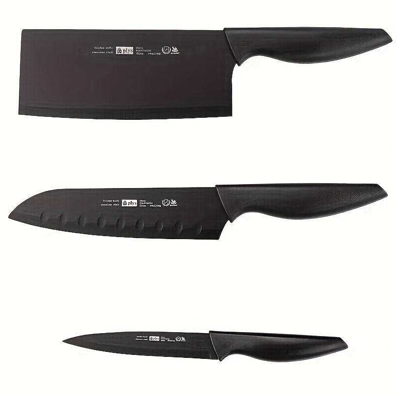 Kitchen Knife Set, Meat Cleaver, Santoku Knife And Paring Knife, Kitchen  Gadgets, Kitchen Accessories - Temu