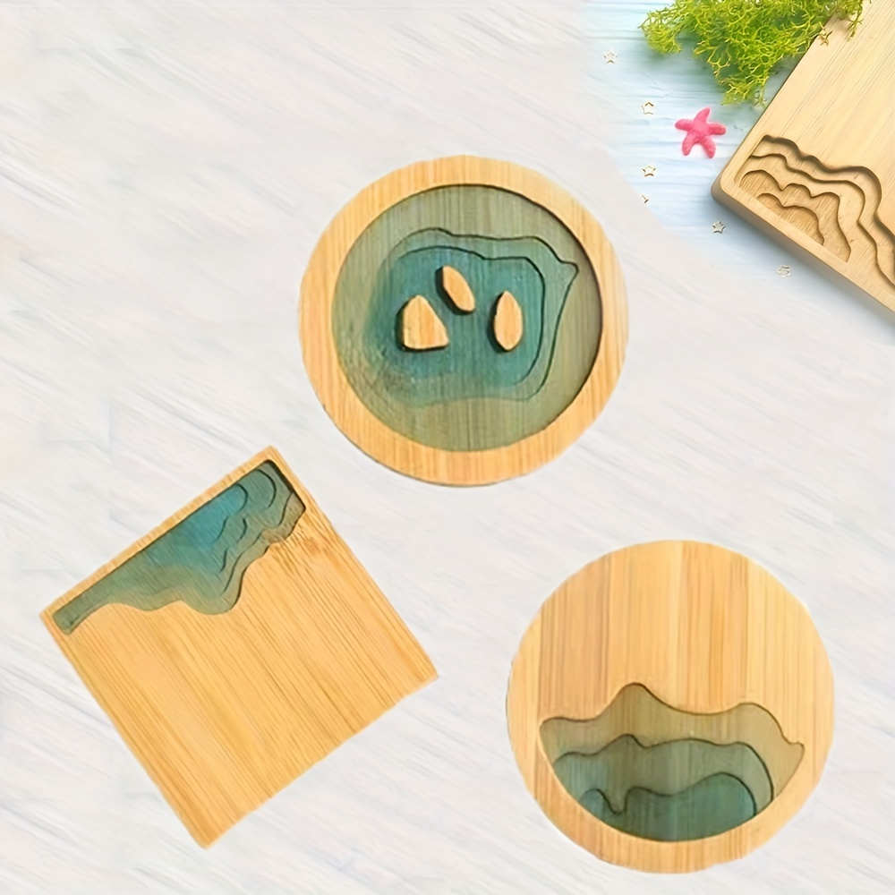 DIY Wooden Resin Coaster Kit- CLASS MAKE UP KIT