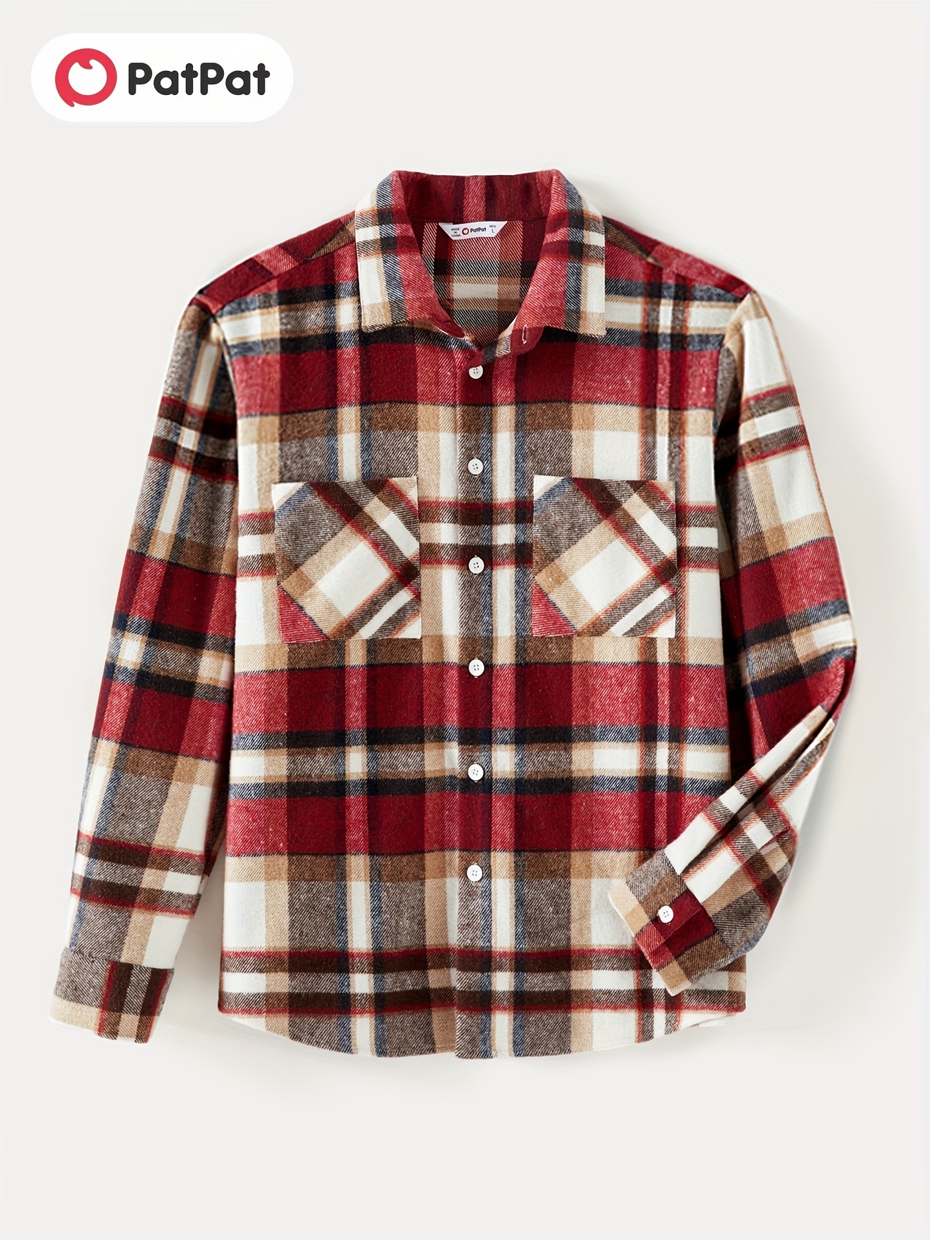 Baby Girls Matching Family Long Sleeve Plaid Flannel Woven Shirt