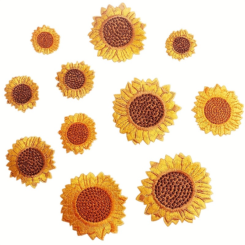 16 Parches Planchar Diseño Flores Sol Parche Reparación - Temu