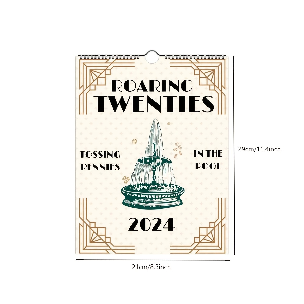 2024 Roaring Twenties Lyrics Calendar Planning And - Temu