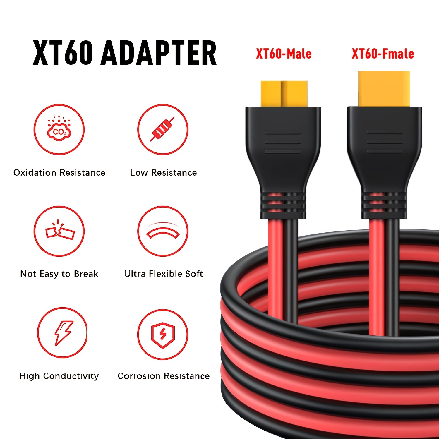 XT60 12WG Battery Cable With Female Connector