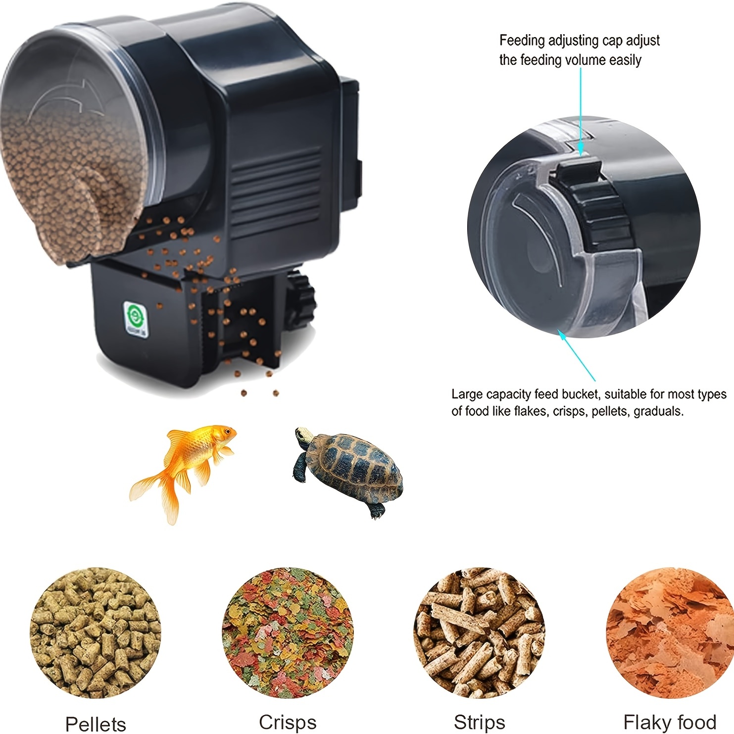 flake fish food automatic feeder