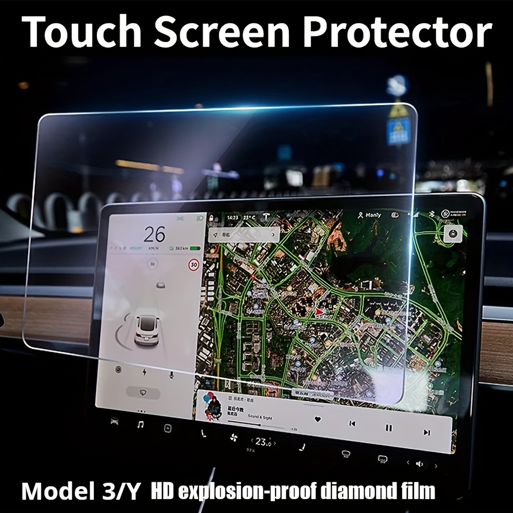 Für tesla model3 y Auto navigation Touchscreen-Schutz folie gehärtetes Glas  modelx s Center Control Touchscreen-Film