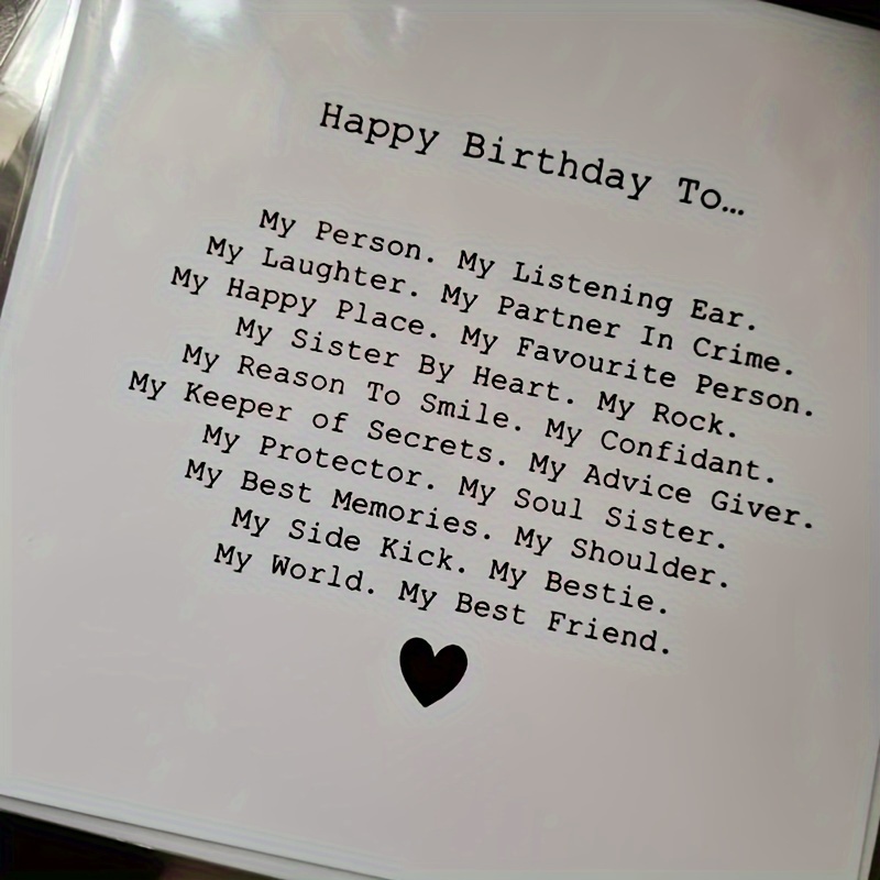 Best Friend Birthday Card Poem For Her Best Friend Card 