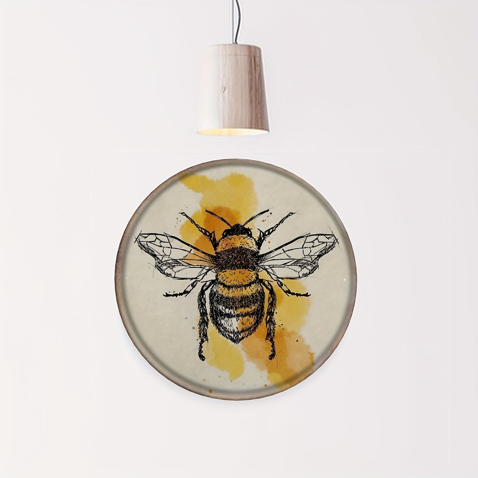 Farmhouse Gold Bumble Bee Sign, Bee Wall Decor, Farmhouse Honey