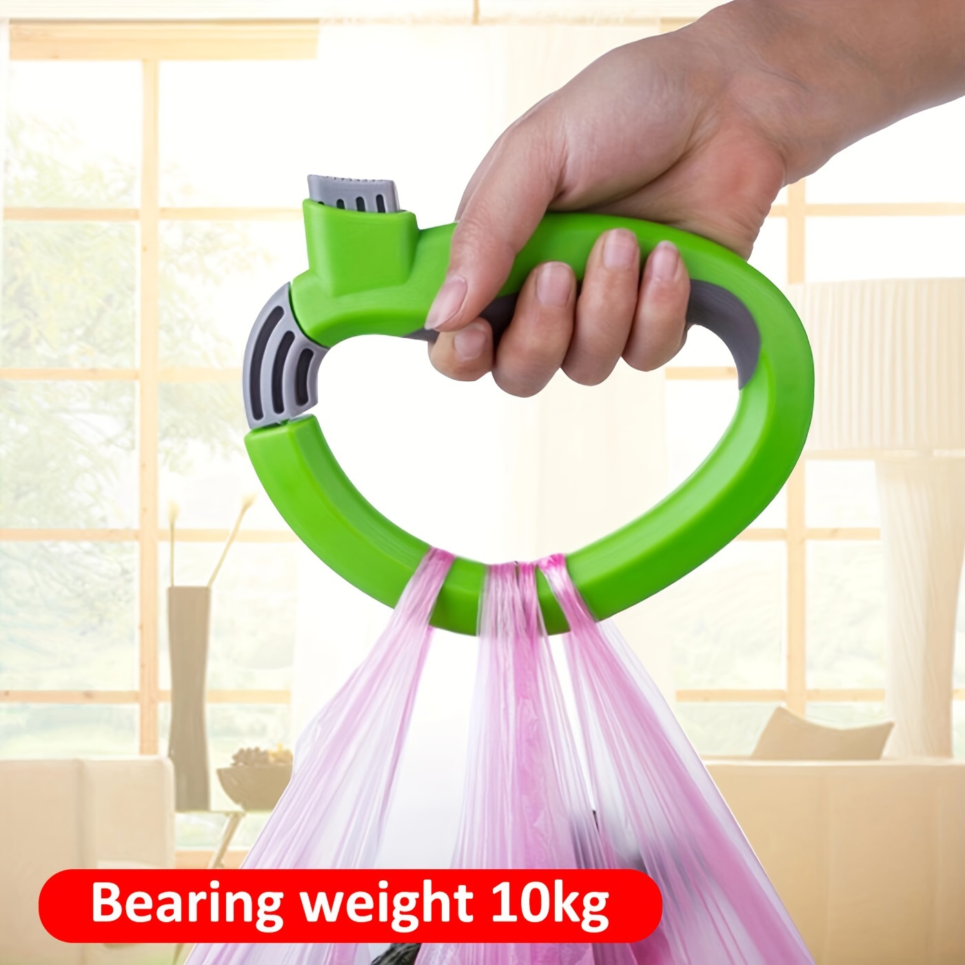 

1pc One-handed Self-locking Bag Holder For Grocery Shopping - Convenient And Secure Grip For Easy Carrying