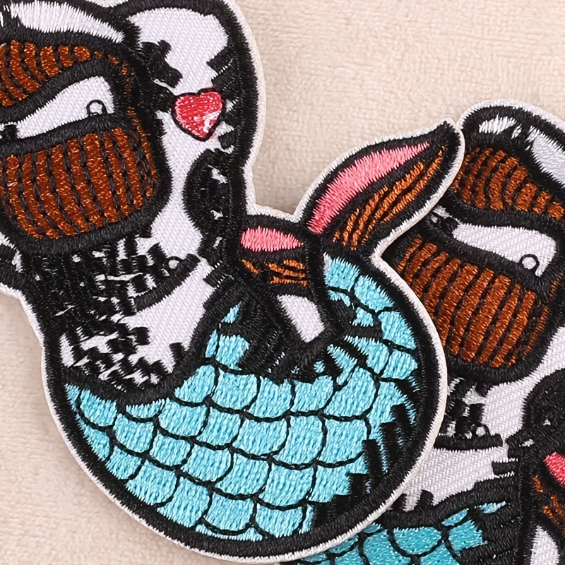 Mermaid Pattern Iron-On Clothing Labels