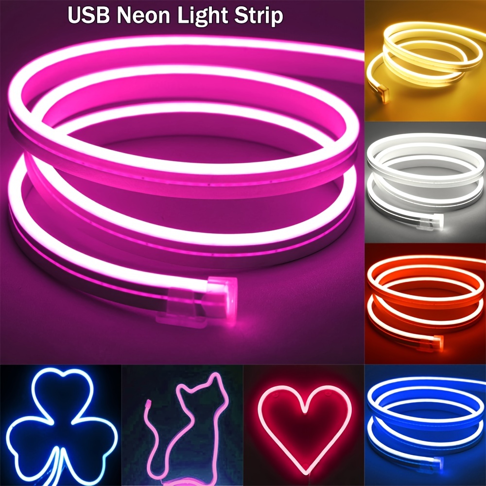 Usb 5v Ip65 Waterproof Flexible Silicone Neon Light Strip - Temu