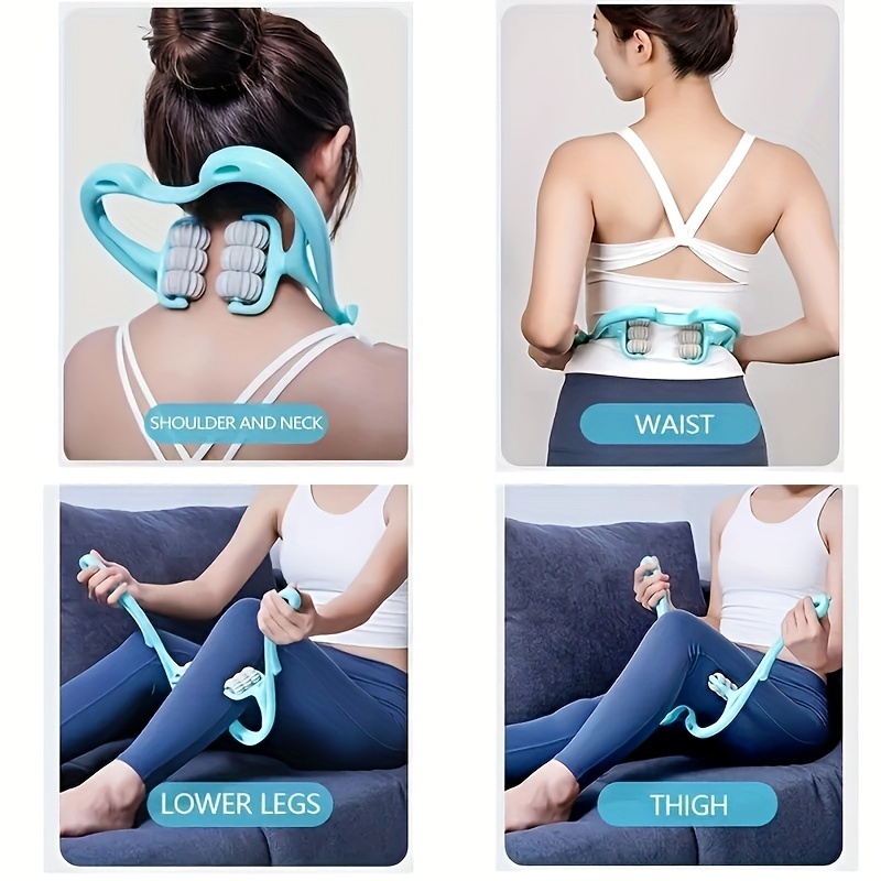 Neck and Shoulder Massager, Muscle Relaxer Handheld Shiatsu Self Massage  for Neck Pain Relief, with Dual Pressure Point-Lightweight & Portable 