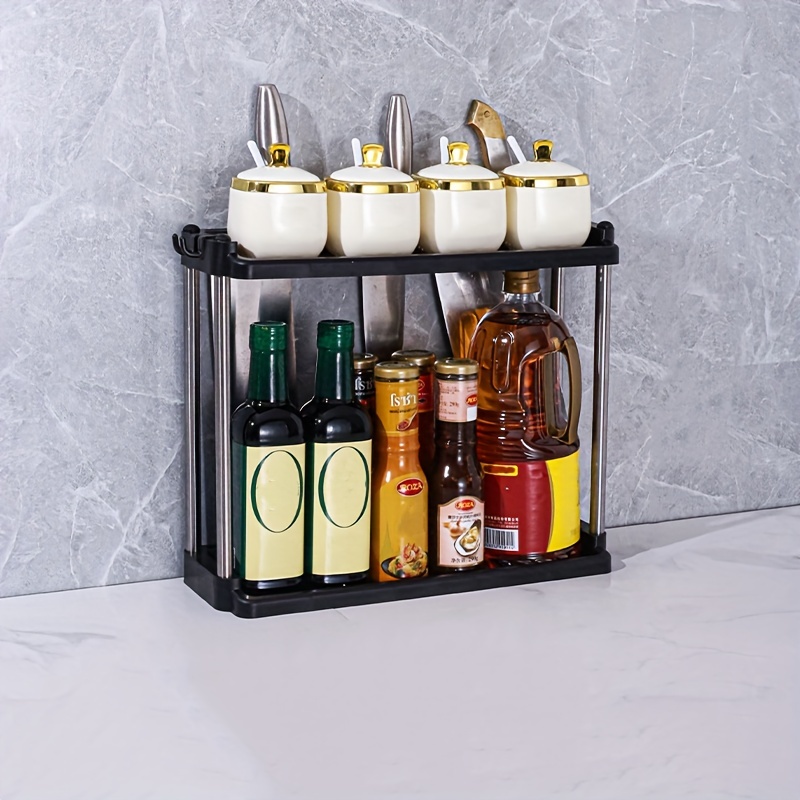 Spice Rack Kitchen Organizer Seasoning Storage Holder with Chopsticks Storage