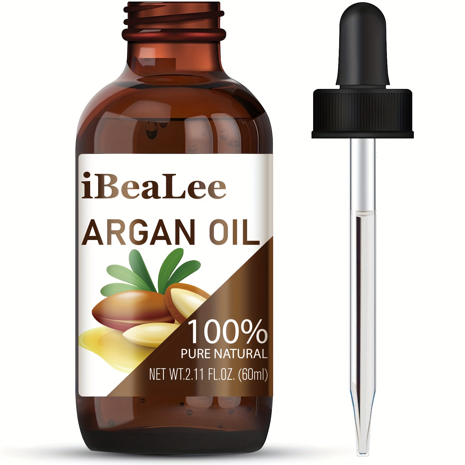 Aceite de argán, aceite de argán marroquí 100% puro para cabello,  tratamiento para cabello dañado y piel seca, aceite prensado en frío para  cabello