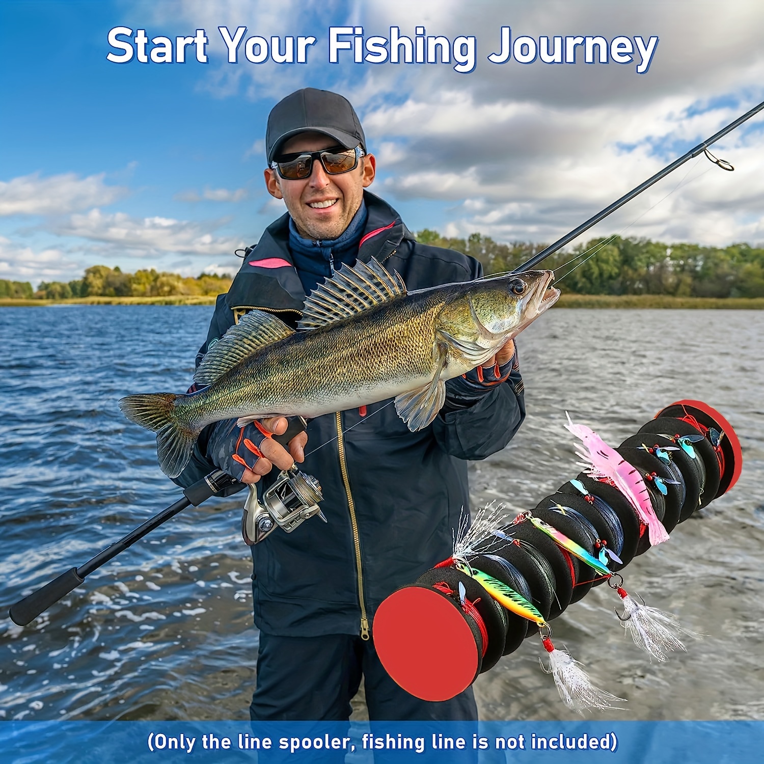 free Fishing Line Organized Rigger Walleye Fishing - Temu Canada