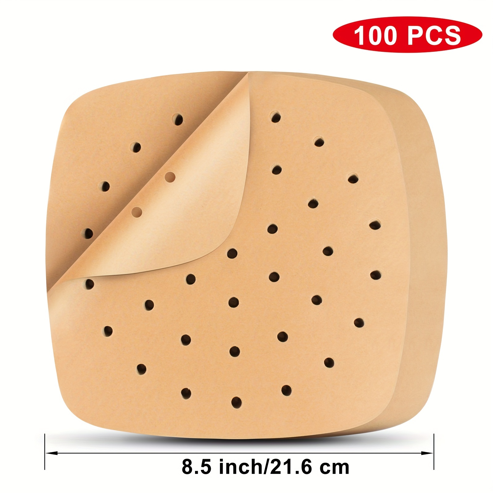 8.5 inches (approximately 21.6 cm) square silicone non-stick air