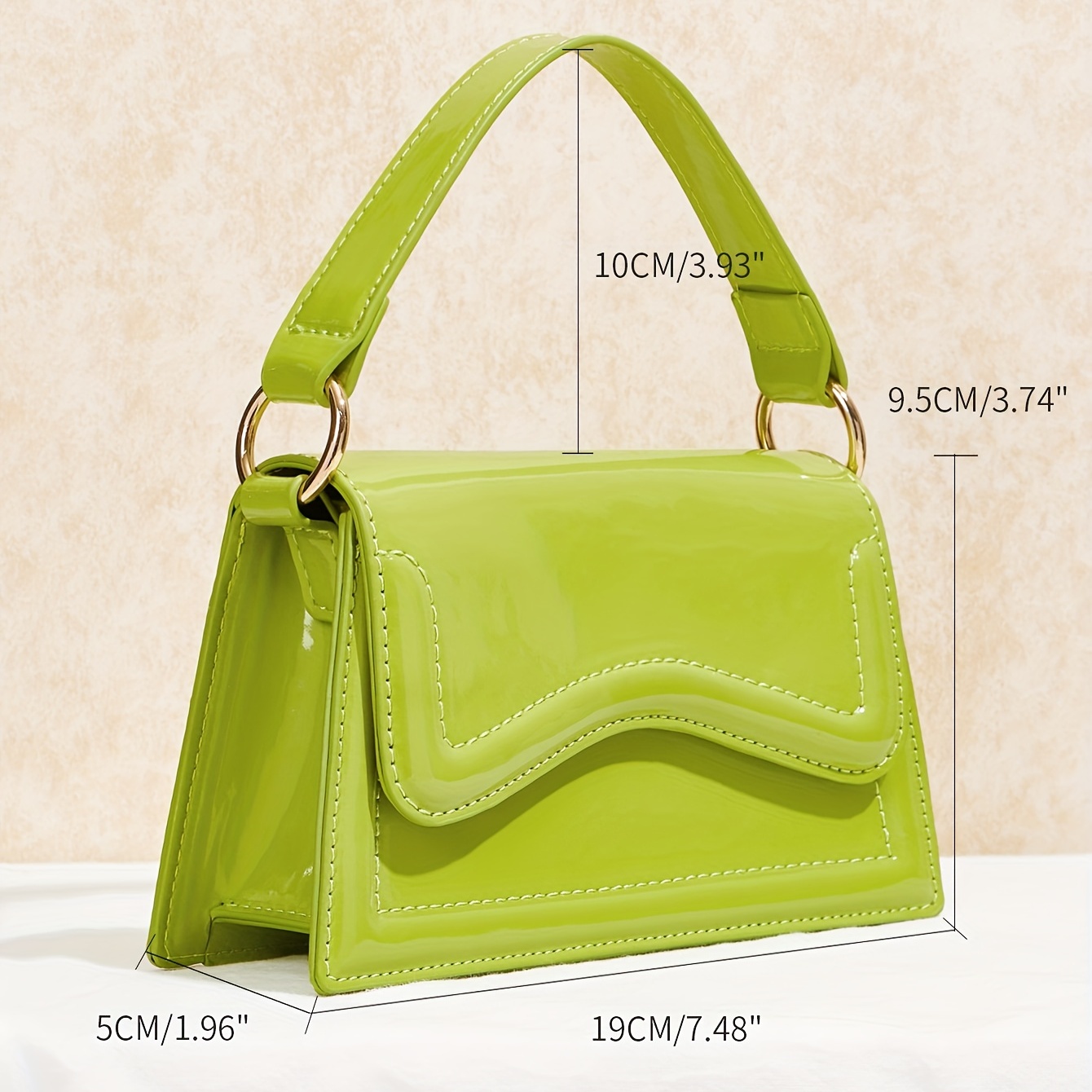 Solid Color Handbag Trendy Pu Leather Crossbody Bag Women s Temu