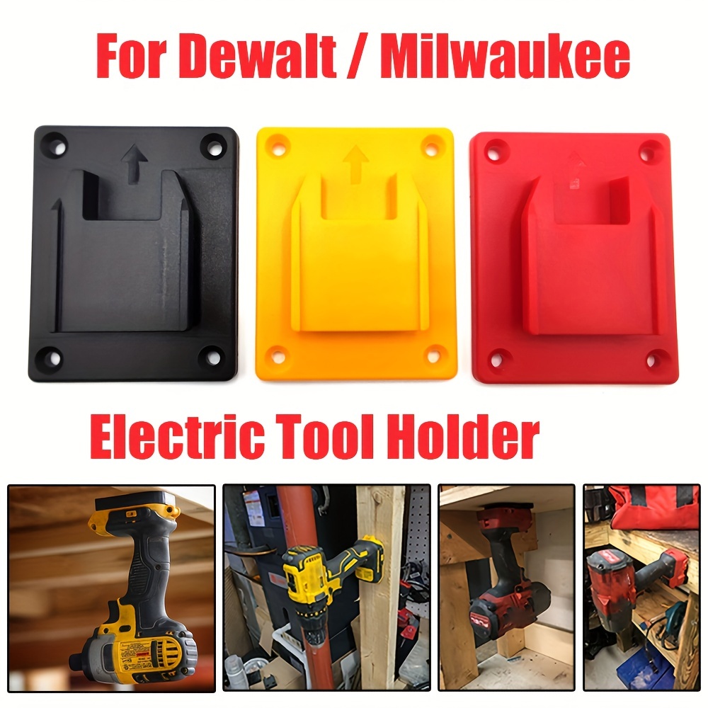5pcs For Dewalt Support de rangement mural pour Machine, 5 pièces, support  de fixation pour outils électriques, adapté à la Base d'outils Makita Bosch  Dewalt Milwaukee Nipseyteko