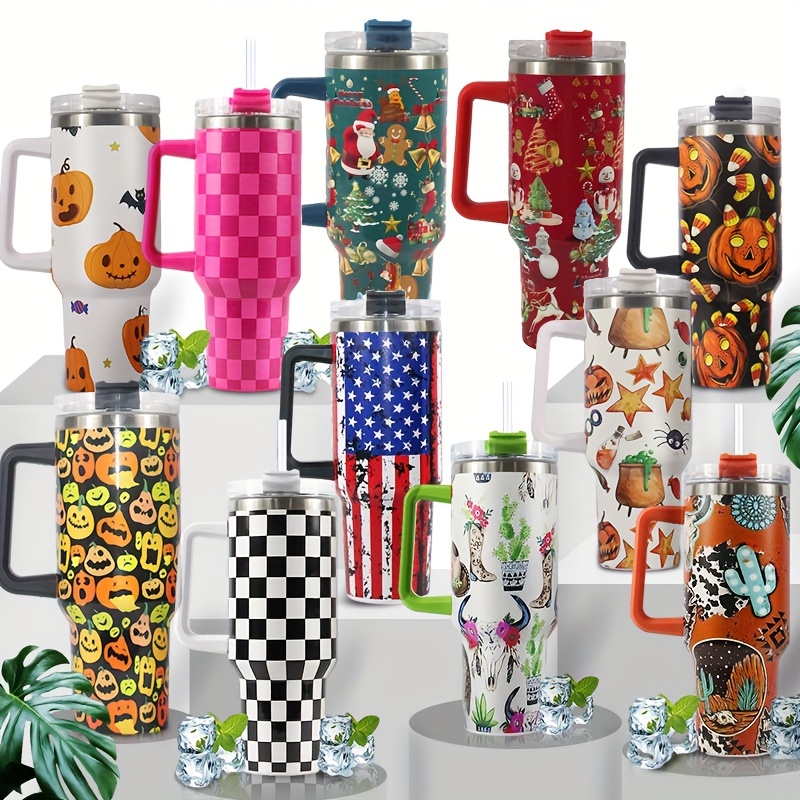 Halloween Kawaii Print Large Capacity Insulated Stainless - Temu