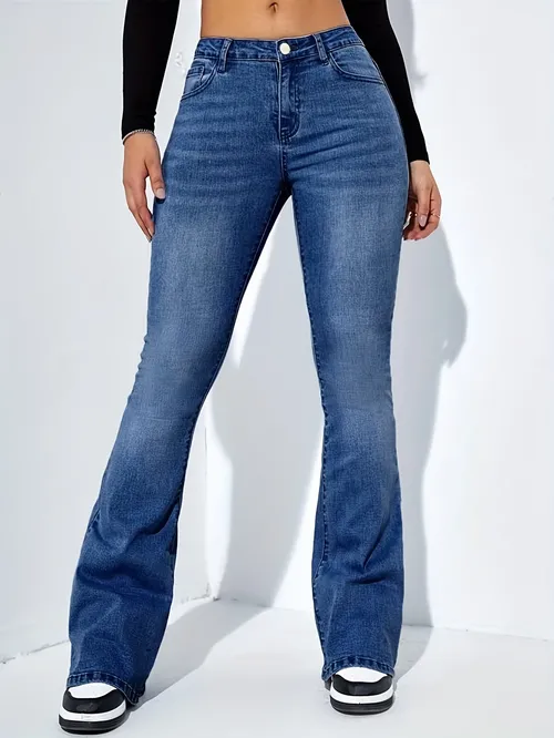 Mid Flared Jeans - Temu