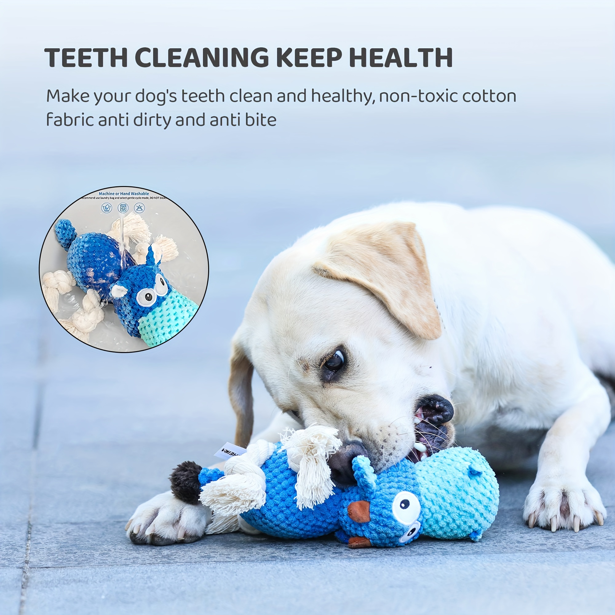 1pc Pet Supplies Dog Teeth Clean & Bite Resistant Plush Toy With