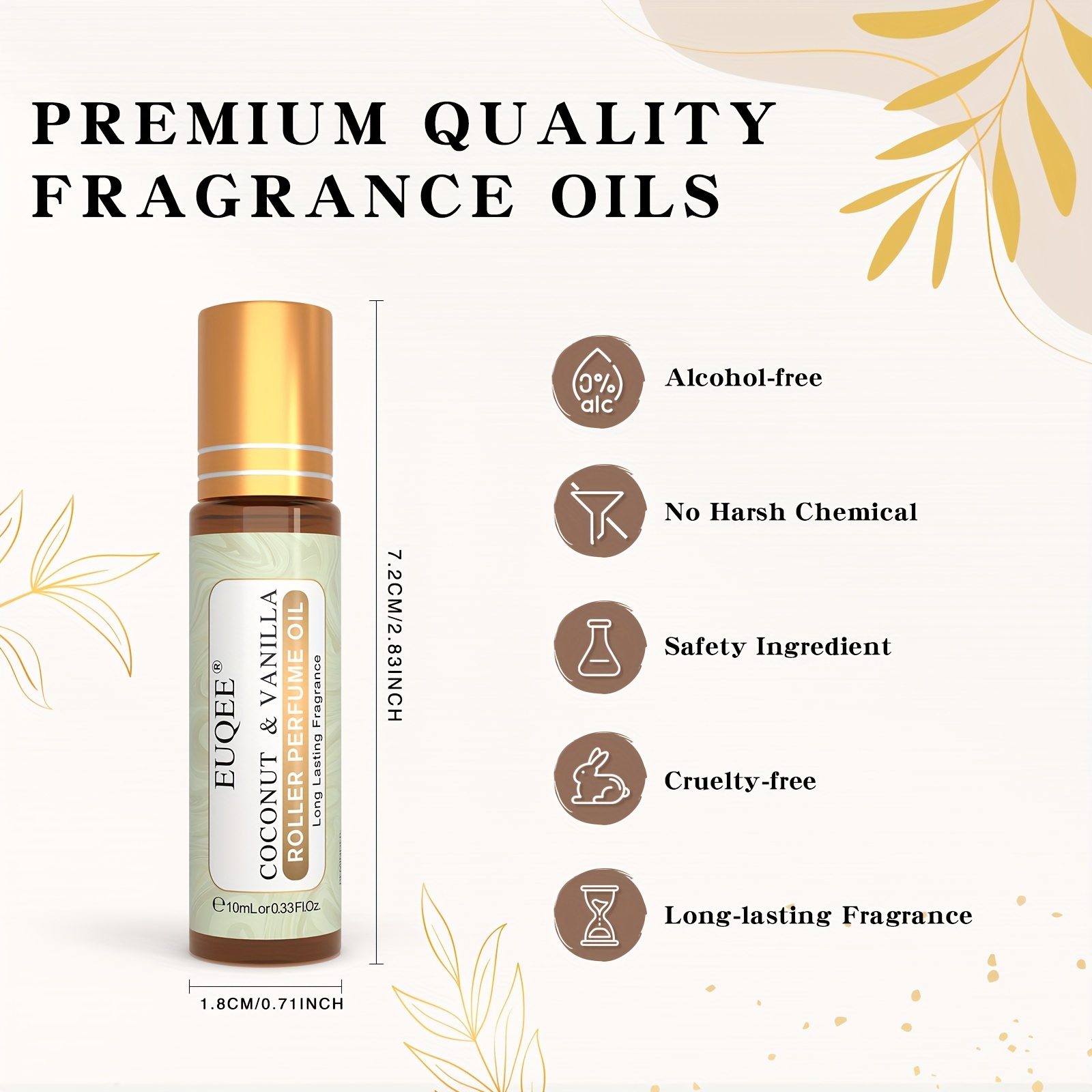 EUQEE Men's Premium Fragrance Oil 10ml Essential Oils for