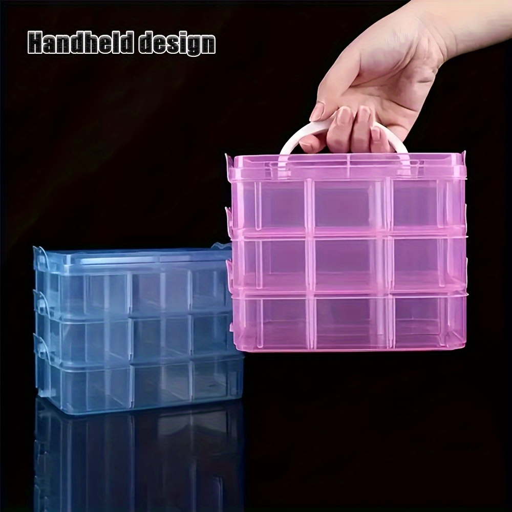 Portable Transparent Jewelry Storage Box Colored Bead - Temu
