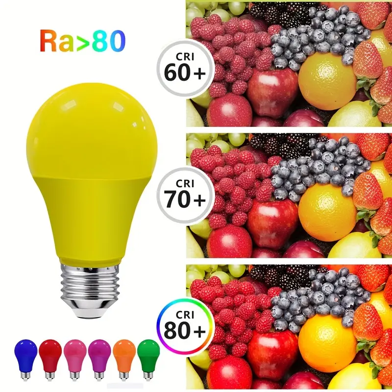 a19 led colored light bulbs 9watts 60w equivalent e26 base for wedding halloween christmas party bar mood ambiance decor 1pack details 2