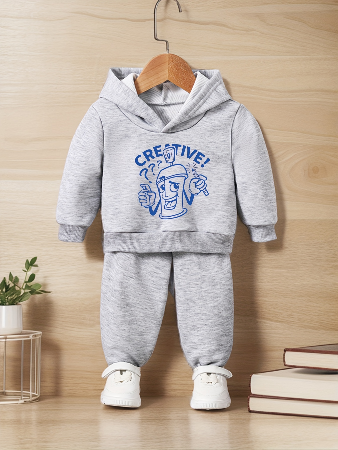 Baby Boys Trendy Outfits Creative Cartoon Graphic Hoodies Temu