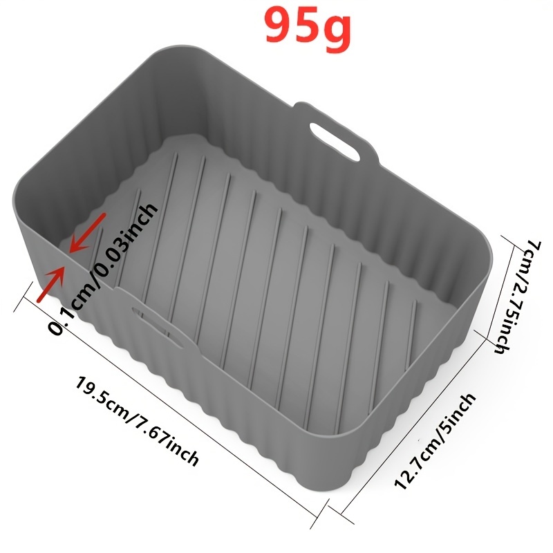 Square Air Fryer Silicone Pot, Reusable Air Fryers Liners Oven Baking Tray  Home Kitchen Air Fryer Accessories - Temu