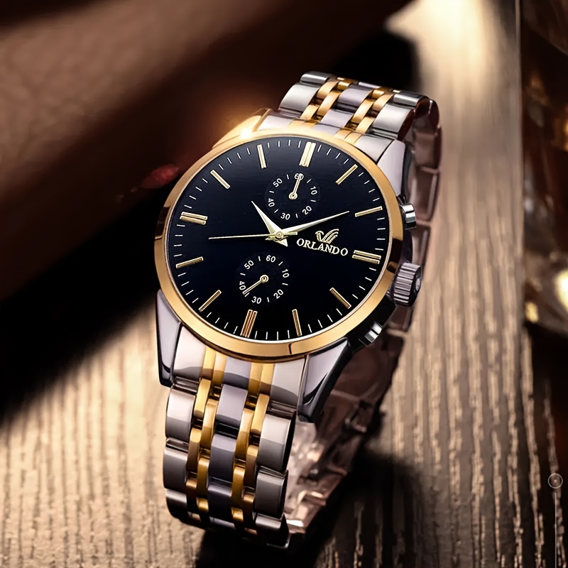 Men's Watch, Large Dial Business Quartz Wrist Watch - Temu