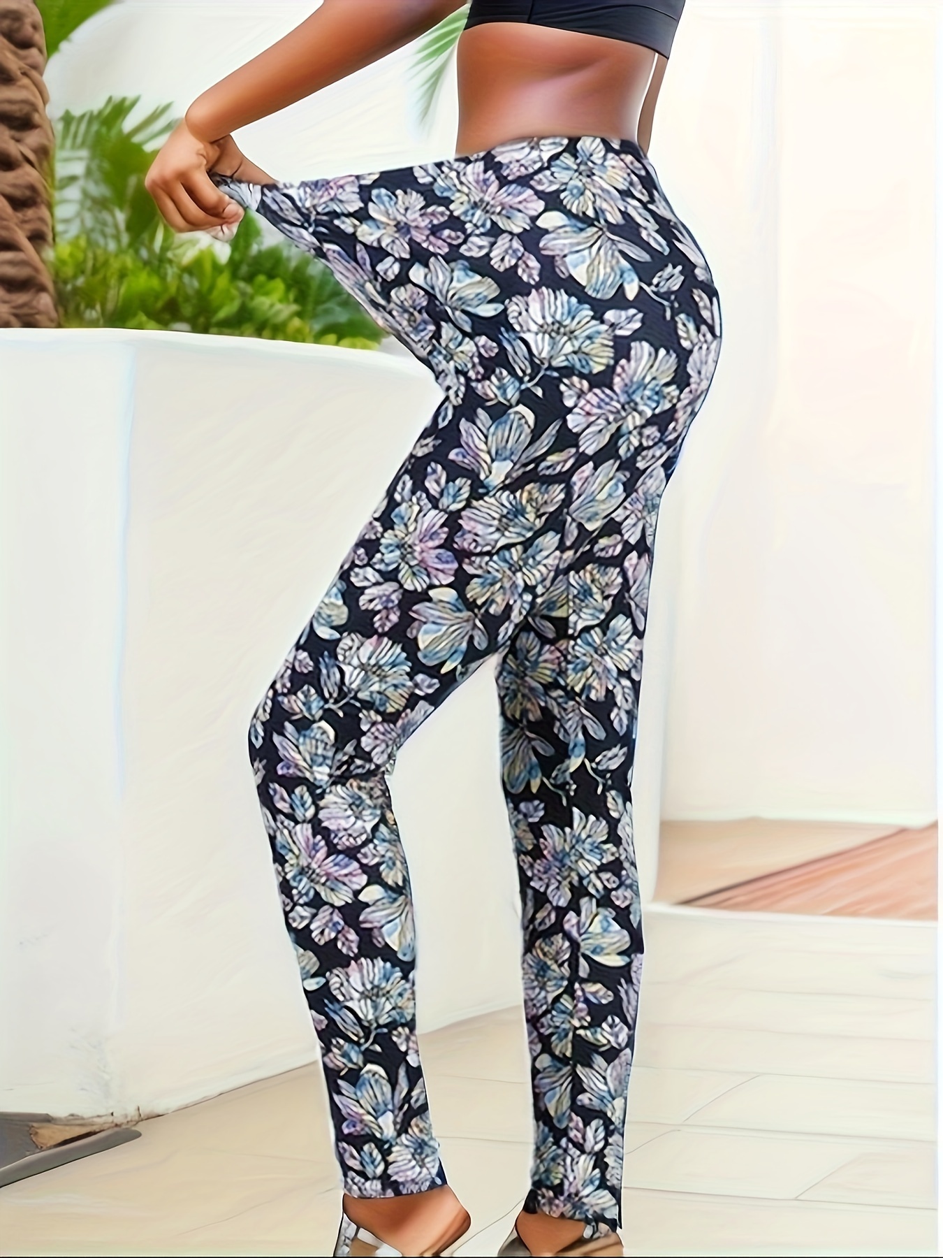 Women's Leggings Butterfly Printed Yoga Pants Casual High Waist Sweatpants  Leggings