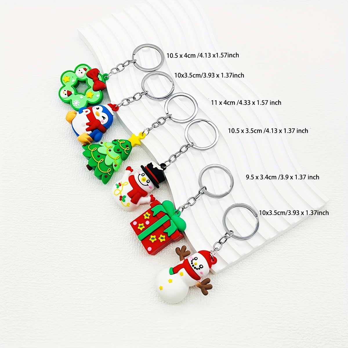 Funny Key Chain Creative Christmas Santa Claus Christmas Key Chains Key  Ring Car Key Accessories Bag Pendant Decoration B 