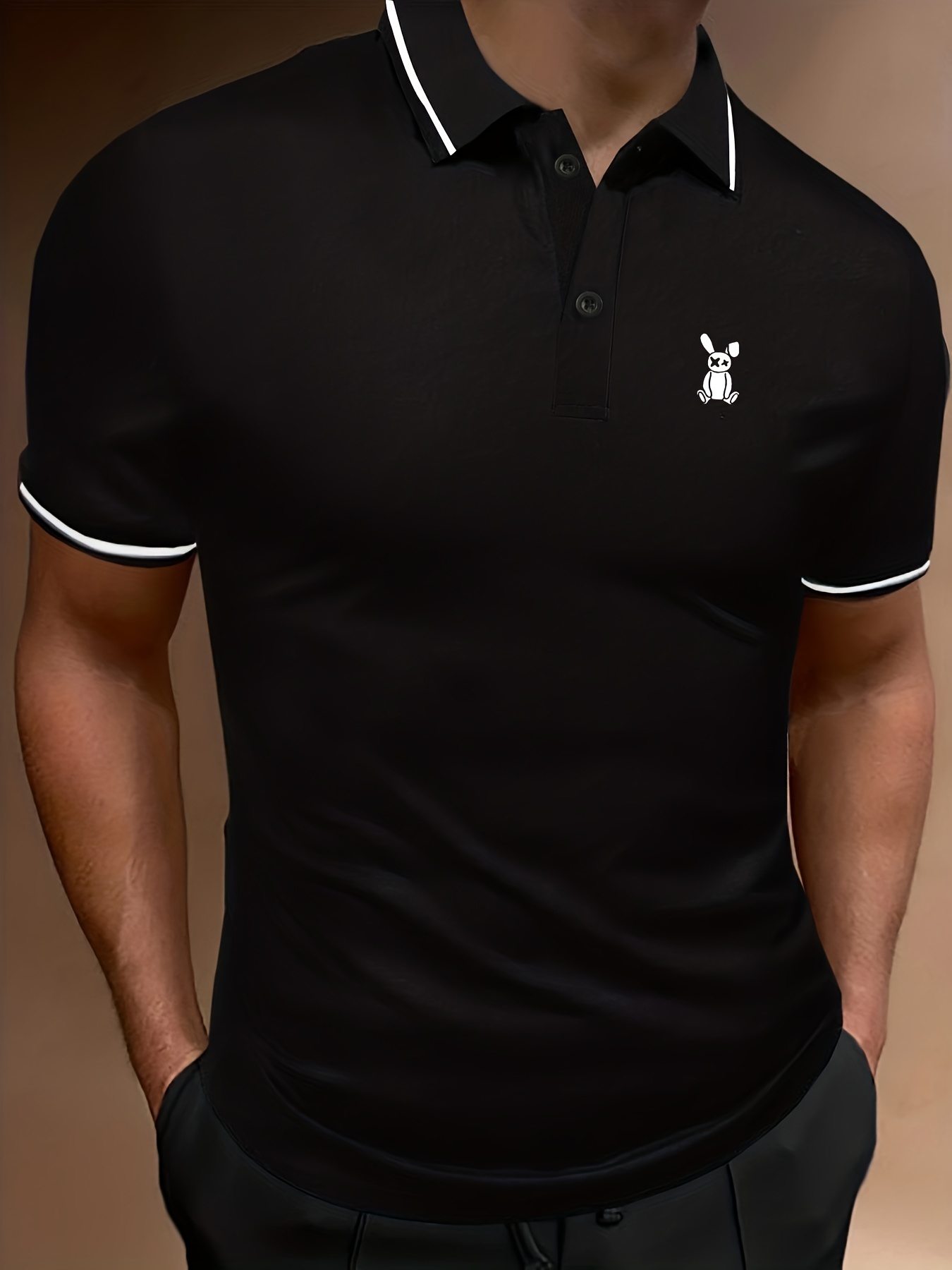 Lightweight black polo clearance shirt