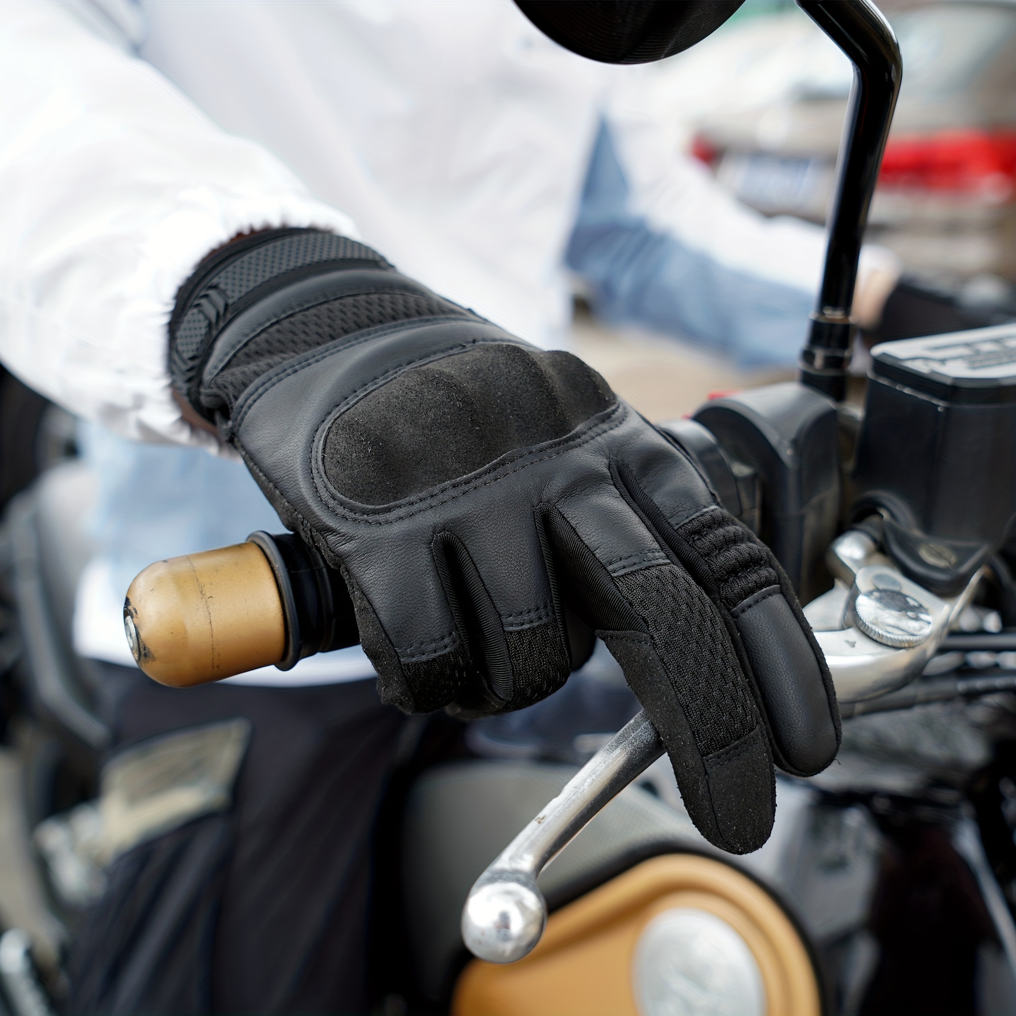 Guantes tácticos para hombre, para pantalla táctil, guantes de motocicleta,  guantes de dedo completo para senderismo, escalada, ciclismo, conducción