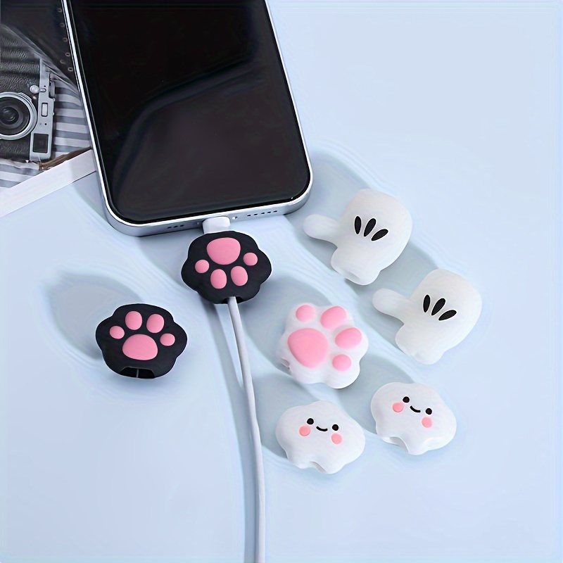 

Creative Cartoon For Data Cable Interface Protector Anti-bending Silicone Charging Protector 1pcs/2pcs