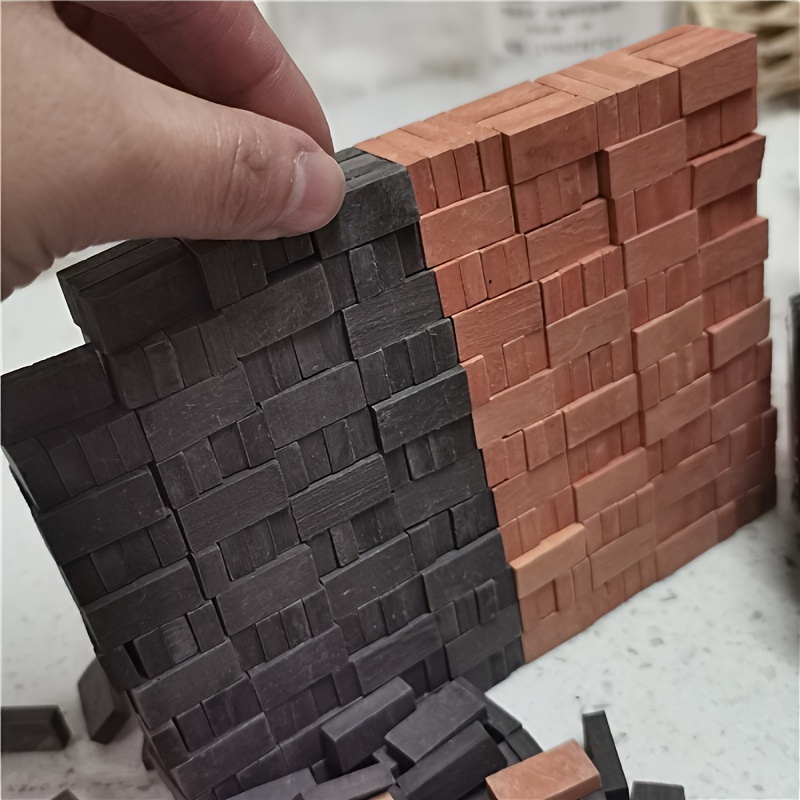 darovly 500pcs mini bricks mini red wall realistic tiny bricks miniature  bricks for dollhouse building model