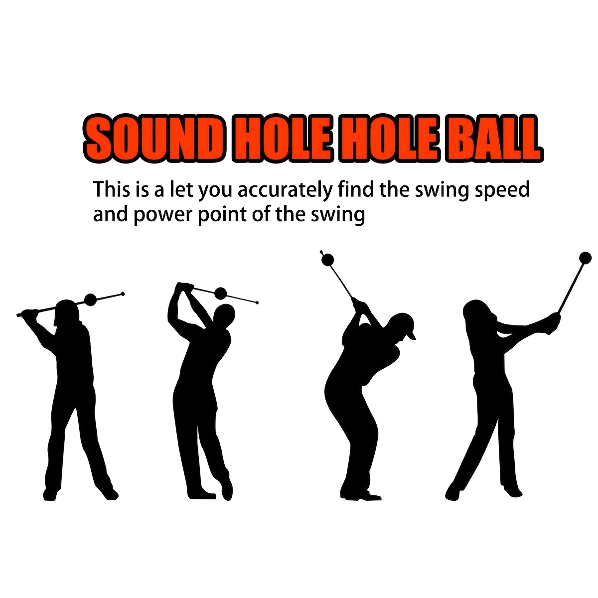 Golf Swing Training Stick Hollow Ball Strength Practice - Temu