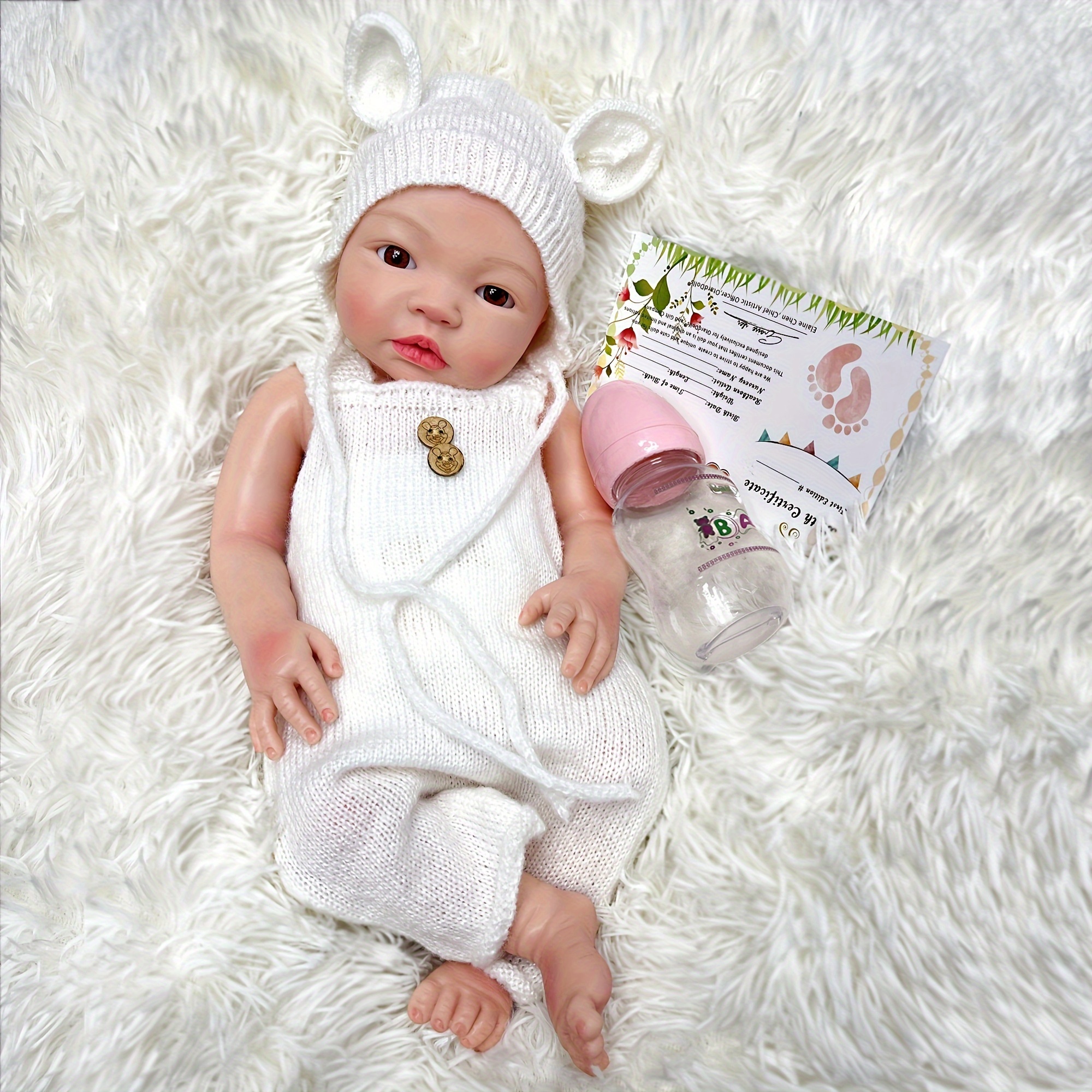 18Soft Full Body Solid Silicone Bebe Reborn Doll Handmade Artist Painted  Girl Bebê Reborn De Silicone Sólido