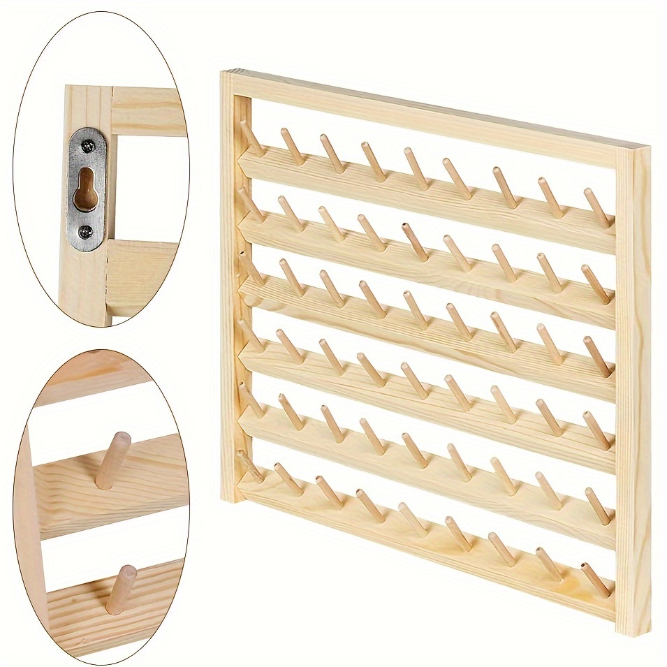 48-spool Sewing Thread Rack, Wall Mounted Sewing Thread Holder, Wooden  Thread Holder Sewing Organizer, For Sewing Quilting Embroidery Hair-braiding,  Etc - Temu