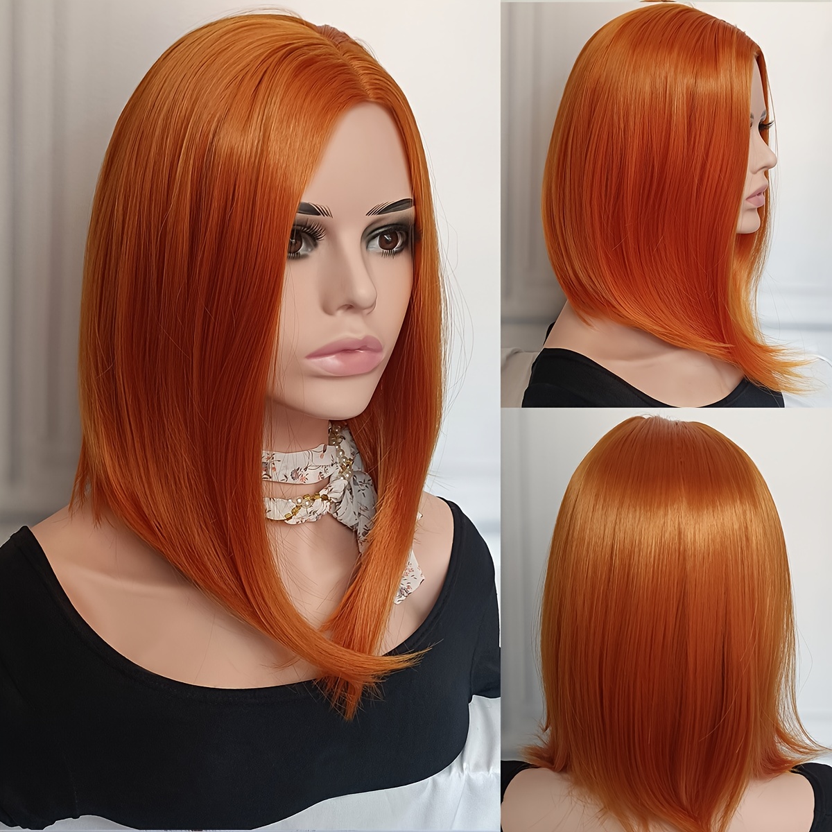 14inch Ginger Wig | Orange Wig | Synthetic Wig | Heat Resistant Hair