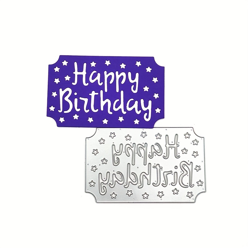 Plantillas de corte de Metal con letras de feliz cumpleaños