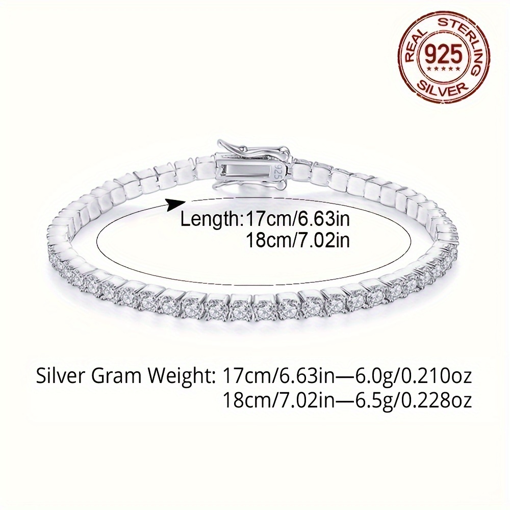 

Elegant 925 Sterling Silvery With Sparkling Zirconia - Hypoallergenic, Day, Anniversaries & Birthdays