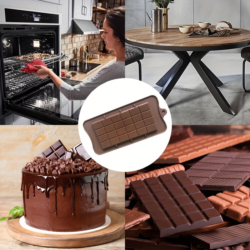 Rectangle Chocolate Bar Sweet Molds Silicone Bakeware Wax Melt