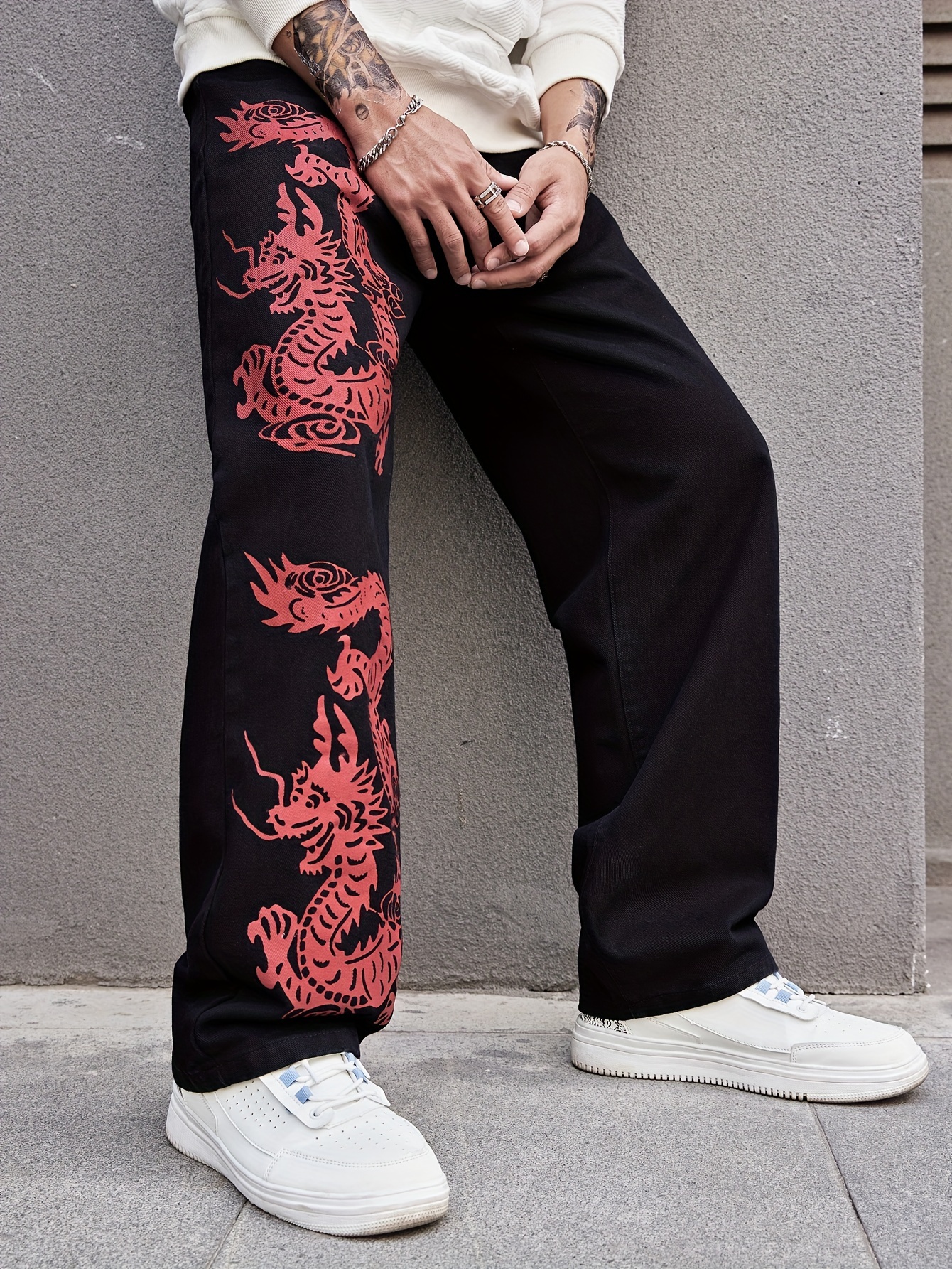 Japanese Dragon Joggers for Women Navy Blue Tattoo Design Slim Fit Cinched  Ankle Perfect for Women's Streetwear, Activewear, Loungewear -  Canada