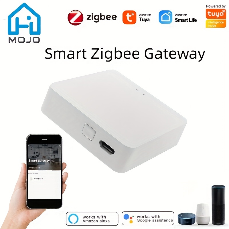ZigBee 3.0 Passerelle sans fil, WiFi ZigBee Hub Bridge, APP Tuya Smart  Life, connecte jusqu'à 30 appareils ZigBee
