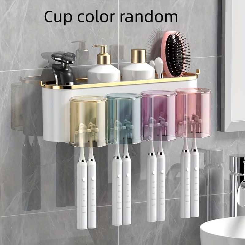 Bathroom Organizer,Multifunctional Storage Rack, Fits E-Toothbrush