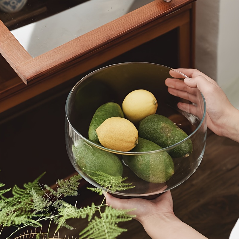 Creative Glass Fruit Bowl Ornamental Fruit Plate With Wooden - Temu