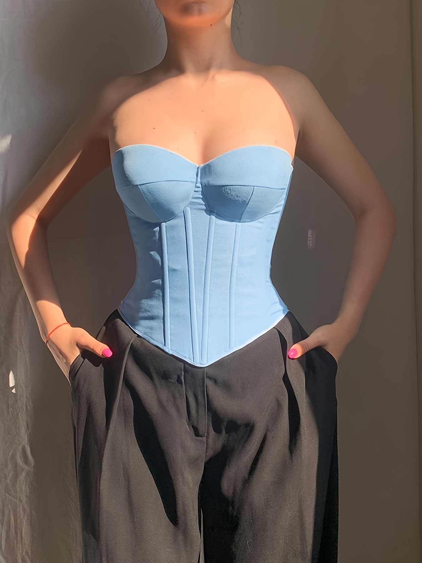 Jacquard Bustier Cami Top Sexy Push Backless Corset Women's - Temu  Philippines