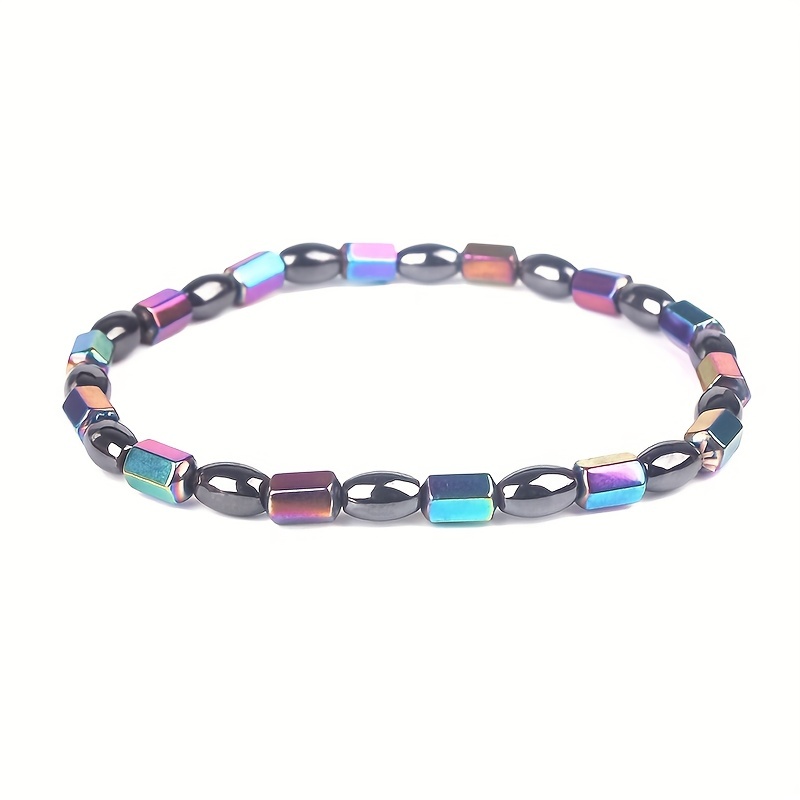 Colorful Magnetic Gallstone Beaded Anklet