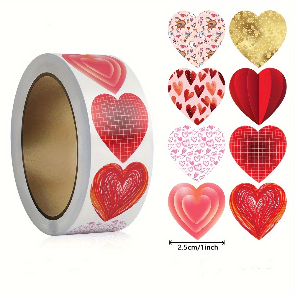 Love Heart shaped Valentine's Day Sticker Sealing Sticker 8 - Temu